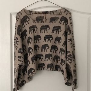 Elephant Crop Top Size Small